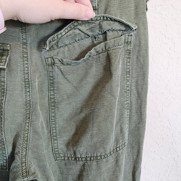 Anthropologie Audra Linen Blend Relaxed Comfy Ankle Utility Pants Womens 25 - Picture 4 of 13